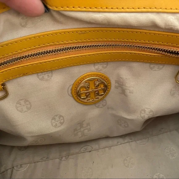 Tory Burch 797 Suede & Leather Satchel Bag - Picture 6 of 15
